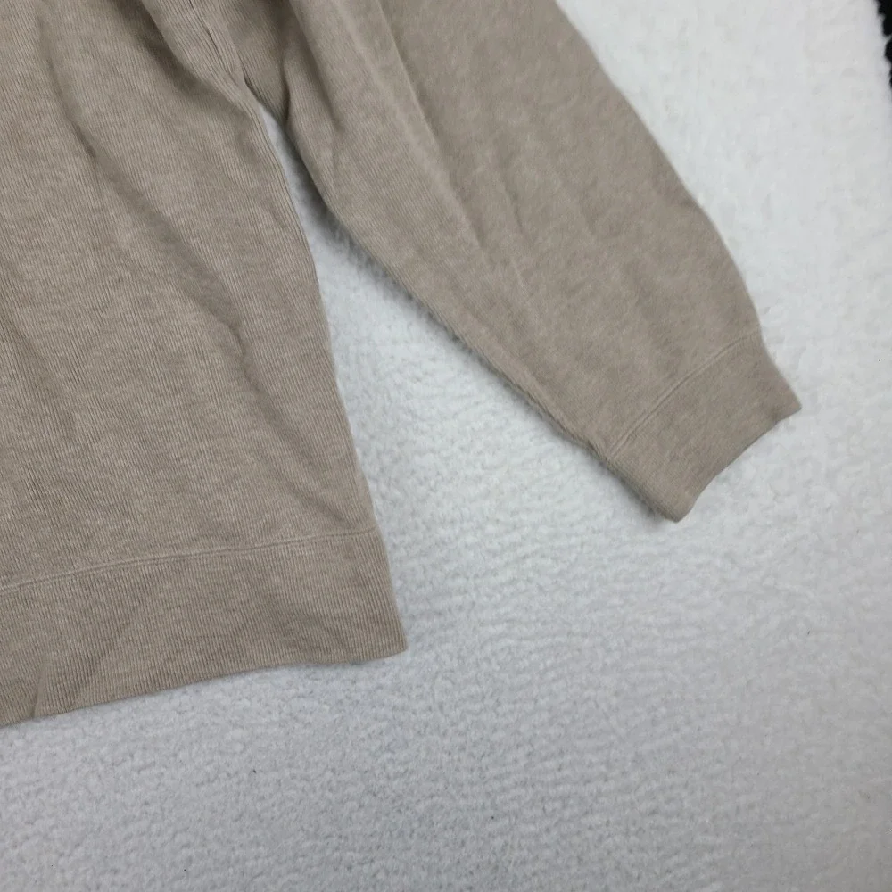 Polo Ralph Lauren Sweater Mens Large Tan Brown V Neck Sweatshirt 100% Cotton